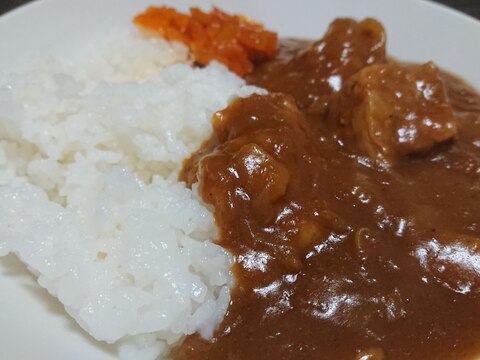 圧力鍋でカレーライス